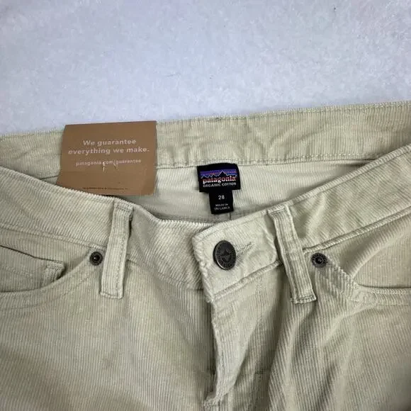 PATAGONIA Women's Tan Corduroy Skinny Pants Size 28 Organic Cotton Outdoors NWT - Picture 4 of 5
